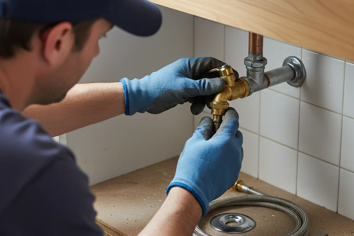 Shutoff valve and fitting work during Emergency Plumbing in Elwood
